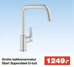 Bauhaus Grohe køkkenarmatur start supersteel u-tud tilbud