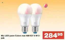 Bauhaus Wiz led-pære colors mat a60 e27 8 w 2-pak tilbud