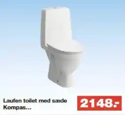 Bauhaus Laufen toilet med sæde kompas tilbud