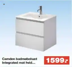 Bauhaus Camden badmøbelsæt integrated mat hvid tilbud