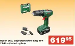 Bauhaus BOSCH Akku slagboremaskine easy 18v 2.0ah m/batteri og lader tilbud