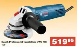 Bauhaus Bosch professional vinkelsliber gws 750- 125 tilbud