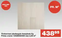 Bauhaus Timberman plankegulv innoplank eg prime creme 12x265x2420 mm 2,56 m² tilbud