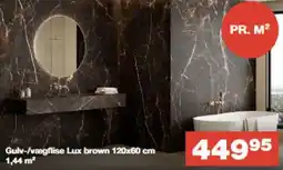 Bauhaus Gulv-/vægflise lux brown 120x60 cm 1,44 m² tilbud