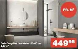 Bauhaus Gulv-/vægflise lux white 120x60 cm 1,44 m² tilbud
