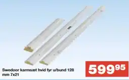 Bauhaus Swedoor karmsæt hvid fyr u/bund 128 mm 7x21 tilbud