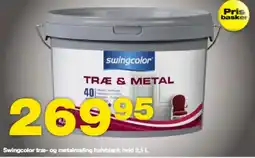 Bauhaus SWINGCOLOR Træ- og metalmaling halvblank hvid tilbud