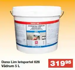 Bauhaus DANA LIM Letspartel 216 vådrum tilbud