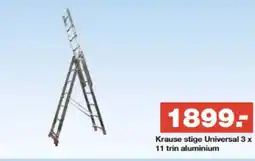 Bauhaus Krause stige universal 3 x 11 trin aluminium tilbud