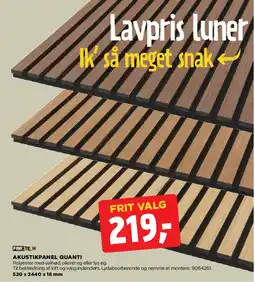 jem & fix Fibrotech Akustikpanel Quanti tilbud