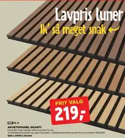 jem & fix AKUSTIKPANEL QUANTI, DKK 219 tilbud