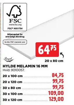 jem & fix HYLDE MELAMIN 16 MM tilbud