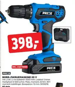 jem & fix BORE-/SKRUEMASKINE 20 V, DKK 398 tilbud