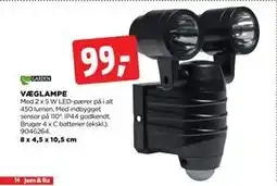 jem & fix VÆGLAMPE, DKK 99 tilbud