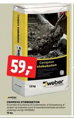 jem & fix CEMPEXO STØBEBETON, DKK 59 tilbud