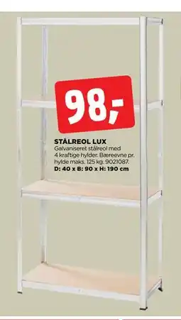jem & fix STÅLREOL LUX, DKK 98 tilbud