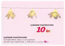Hi five Lyskæde med blomster, DKK 10 tilbud