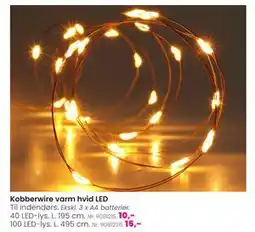 Hi five Kobberwire varm hvid LED tilbud