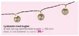 Hi five Lyskæde med kugler, DKK 20 tilbud