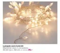 Hi five Lyskæde varm hvid LED, DKK 25 tilbud