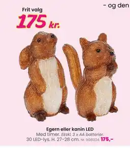 Hi five Egern eller kanin LED, DKK 175 tilbud