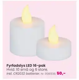 Hi five Fyrfadslys LED 16-pak, DKK 50 tilbud