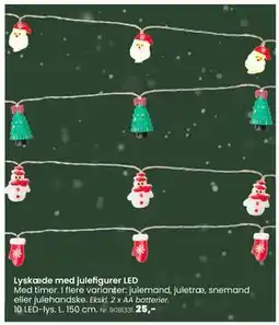 Hi five Lyskæde med julefigurer LED, DKK 25 tilbud