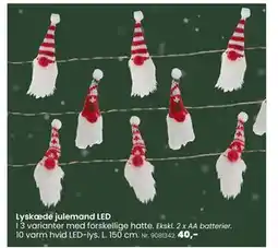 Hi five Lyskæde julemand LED, DKK 40 tilbud