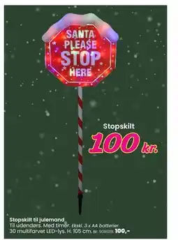 Hi five Stopskilt til julemand, DKK 100 tilbud