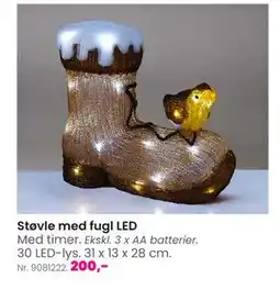 Hi five Støvle med fugl LED, DKK 200 tilbud