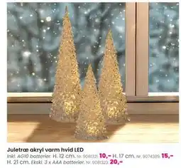 Hi five Juletræ akryl varm hvid LED tilbud