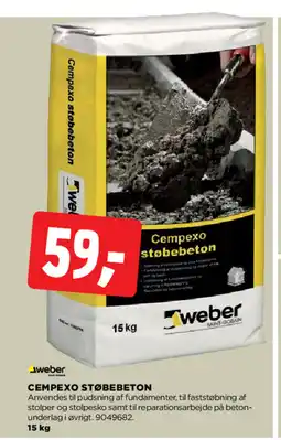 jem & fix Weber Cempexo Støbebeton tilbud