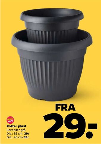 Netto Potte i plast tilbud