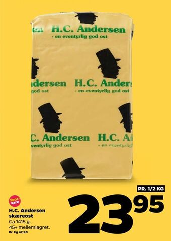 Netto H.C. Andersen skæreost tilbud