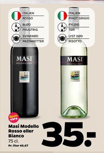 Netto Masi Modello Rosso eller Bianco tilbud