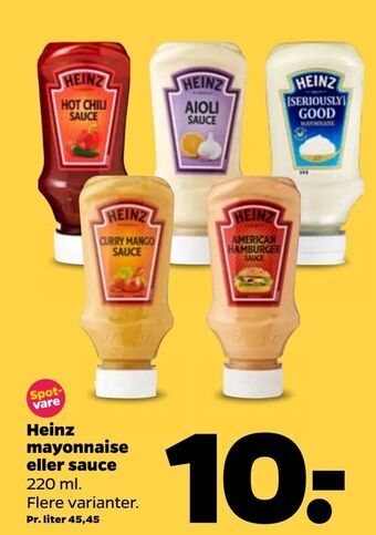 Netto Heinz mayonnaise eller sauce tilbud