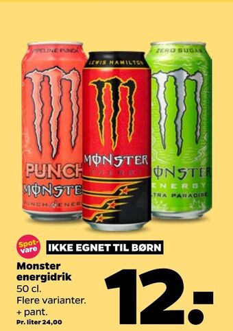 Netto Monster energidrik tilbud