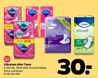 Netto Libresse eller Tena tilbud