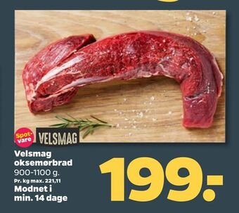 Netto Velsmag oksemørbrad tilbud