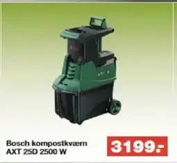 Bauhaus Bosch kompostkværn AXT 25D 2500 W tilbud
