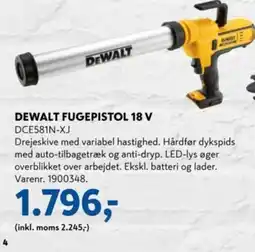 Davidsen DEWALT Fugepistol 18 V tilbud