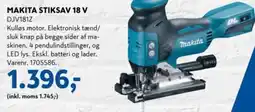 Davidsen Makita stiksav 18 V tilbud