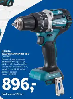Davidsen Makita Slagboremaskine 18 V tilbud