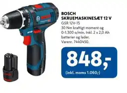 Davidsen BOSCH Skruemaskinesæt 12 v tilbud