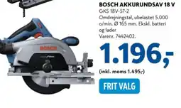 Davidsen BOSCH Akkurundsav 18 v tilbud