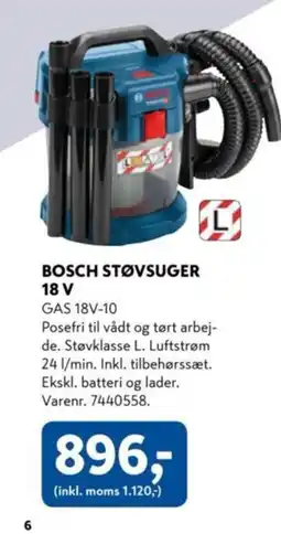 Davidsen BOSCH Støvsuger 18 v tilbud