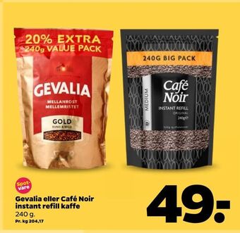 Netto Gevalia eller Café Noir instant refill kaffe tilbud