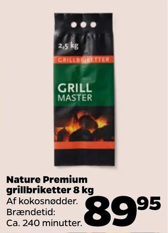 Netto Nature Premium grillbriketter 8 kg tilbud