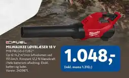 Davidsen Milwaukee løvblæser 18 v tilbud