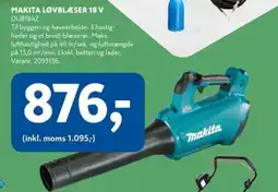 Davidsen Makita Løvblæser 18 v tilbud